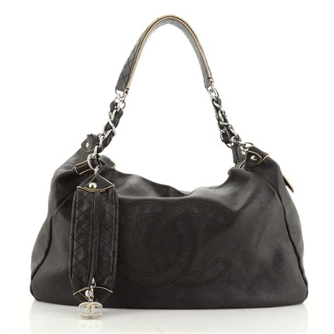 chanel edgy hobo|CHANEL Lambskin Large Edgy Hobo Black .